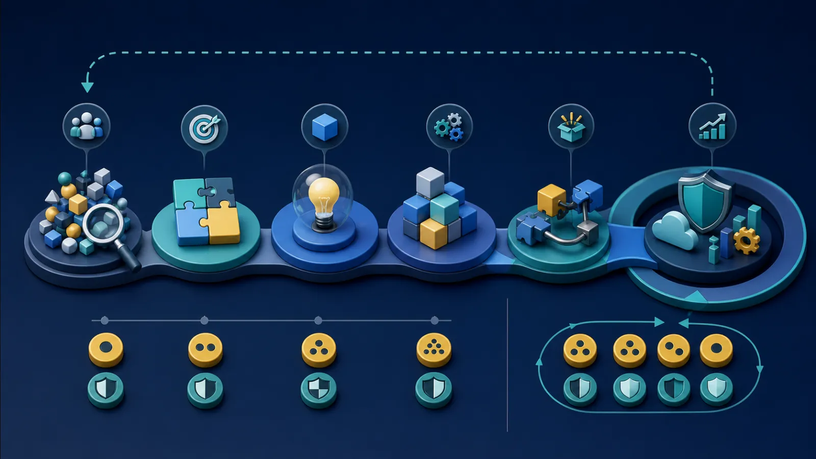 Bespoke software investment moving from discovery through staged delivery into ongoing operation