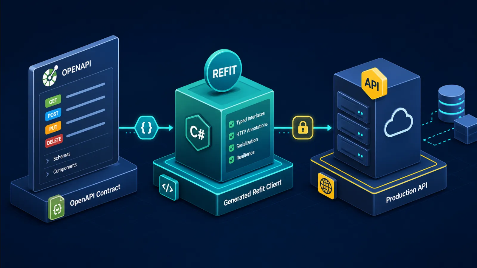OpenAPI-to-Refit client generation flow