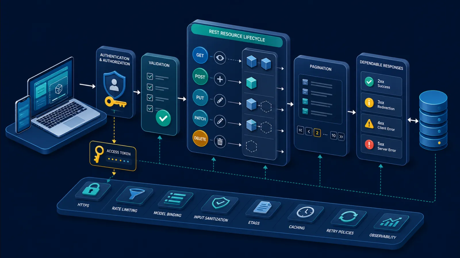 REST API request and response lifecycle
