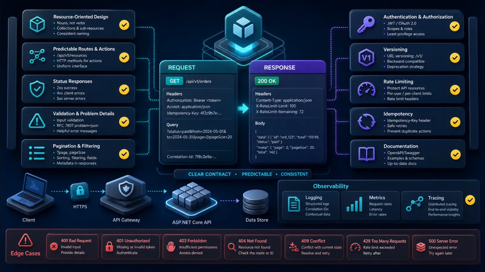 API endpoints visualised as a clean technical interface