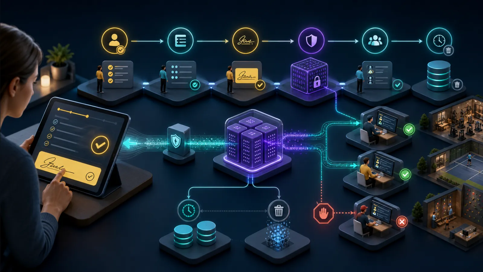 Secure waiver data lifecycle