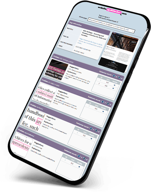 View your spellcheck reports and share them with colleagues